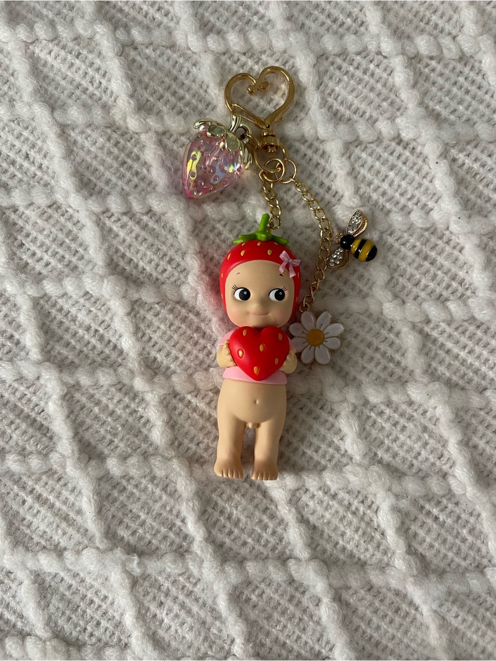 Sonny Angel Fruit Series Strawberry Handmade Keychain with Charms